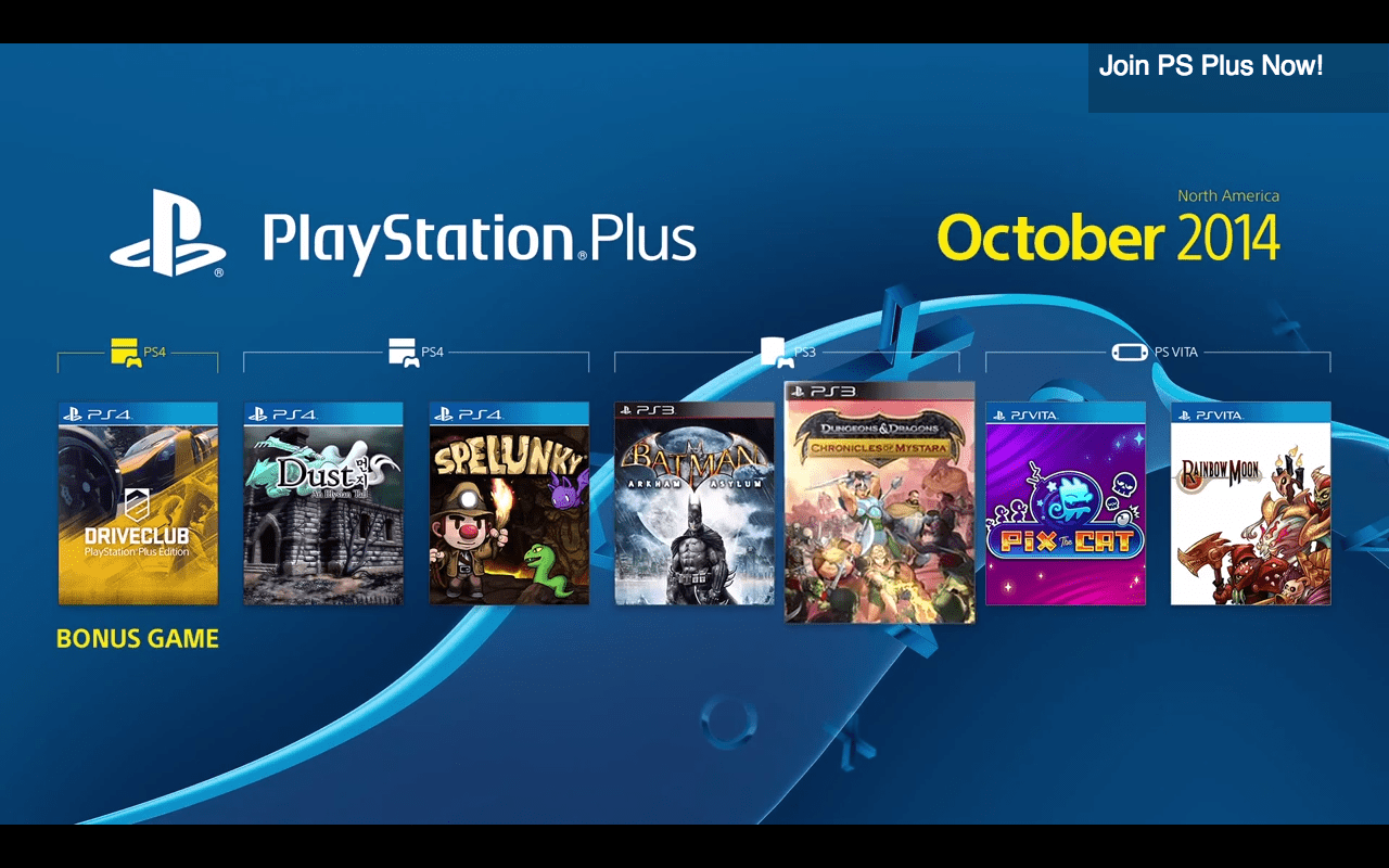 Juegos de Play Station Plus Octubre 2014